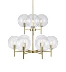 MARKSLOJD STYLOWY ŻYRANDOL NOWOCZESNY CROWN 107920 GOLD/CLEAR