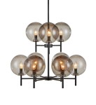 MARKSLOJD STYLOWY ŻYRANDOL NOWOCZESNY CROWN 107921 BLACK/SMOKE