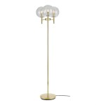 MARKSLOJD STYLOWA NOWOCZESNA LAMPA PODŁOGOWA CROWN 107946 GOLD/CLEAR