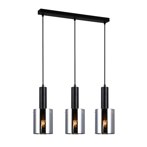 ITALUX NOWOCZESNA LAMPA WISZĄCA SARDO PND-5581-3-BK+SG BLACK