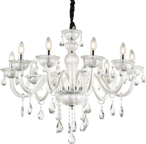 GLOBO STYLOWY ŻYRANDOL KRYSZTAŁOWY TEEJAY 64118-10 WHITE