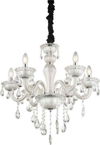 GLOBO STYLOWY ŻYRANDOL KRYSZTAŁOWY TEEJAY 64118-6 WHITE