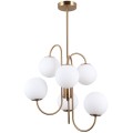 żyrandol lampa wisząca gela italux do salonu biura gabinetu restauracji kawiarni złoty miodowy.jpg