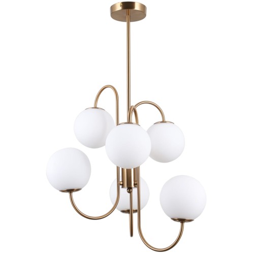 ITALUX ŻYRANDOL LAMPA SUFITOWA GELA PND-5500-6-HBR GOLD