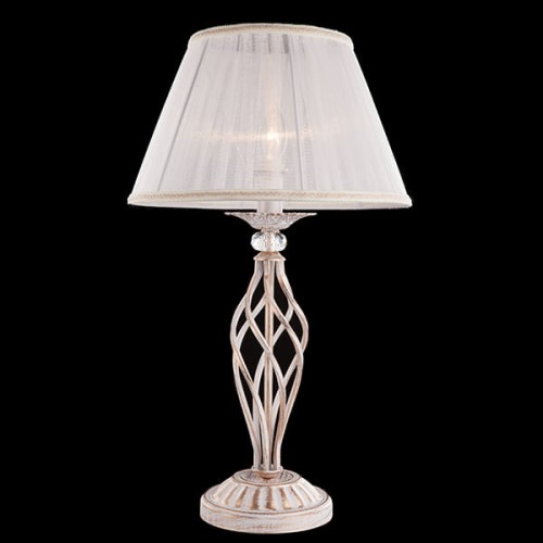 E-STAR LAMPA NOCNA Z ABAŻUREM IRIS 1T WH WHITE