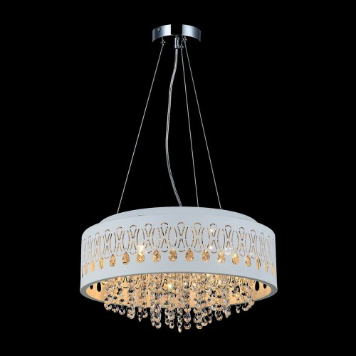 ITALUX STYLOWA LAMPA WISZĄCA ŻYRANDOL Z KRYSZTAŁKAMI DORIS MDM-2582/4W WHITE