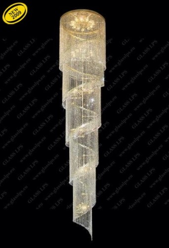 żyrandol plafon kryształowy kaskada sople kurtyna do hotelu pałacu dworku rezydencji złoty glass lps.jpg
