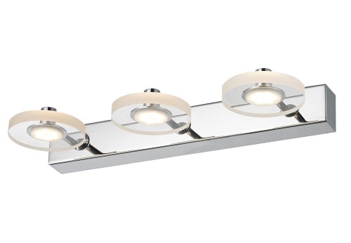 ITALUX NOWOCZESNY KINKIET LISTWA 3-REFLEKTOROWA LED IP21 HARMONY MB1225/3 CHROM