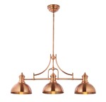 JUPITER INDUSTRIALNA LAMPA WISZĄCA LOFT PLATINO PT 3MI MIEDŹ