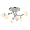 nowoczesna lampa sufitowa plafon zyrandol srebrna satyna do sypialni salonu biura gabinetu coralo.png