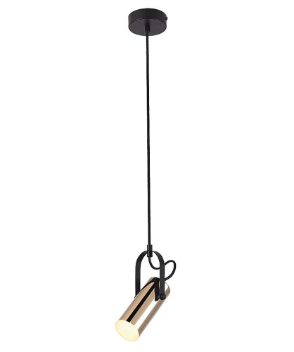 RABALUX NOWOCZESNA LAMPA WISZĄCA LED ZWIS RAVEN 6429 BLACK/GOLD