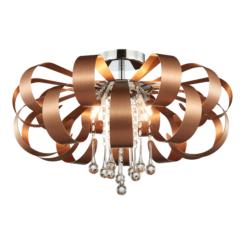 LUXERA NOWOCZESNY PLAFON SUFITOWY Z KRYSZTAŁKAMI RIBBON CRYSTAL 64374 COOPER