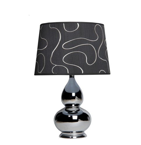 stylowa lampa nocna stołowa do sypialni salonu na stolik chrom czarna sinus RENE.jpg