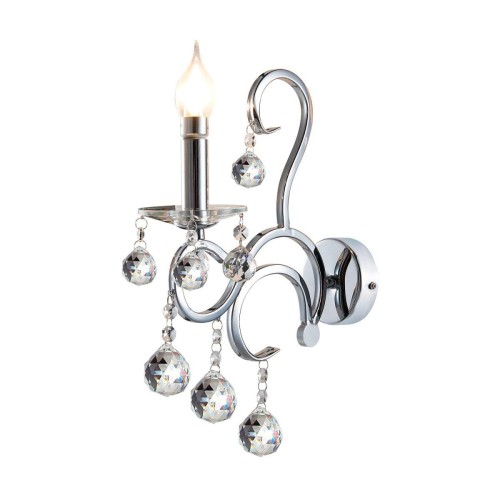 REALITY STYLOWY KINKIET KRYSZTAŁOWY CHATEAU 1 CHROM