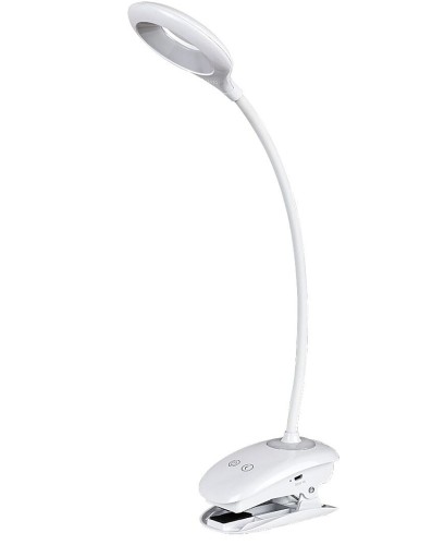 RABALUX NOWOCZESNA LAMPKA LED NA BIURKO Z KLIPSEM HARRIS 6448 WHITE