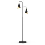 ITALUX NOWOCZESNA LAMPA PODŁOGOWA RAALTO FL-433128-2 BLACK/GOLD