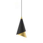 ITALUX NOWOCZESNA LAMPA WISZĄCA RAALTO PND-433128-1B BLACK/GOLD