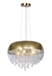 GLOBO NOWOCZESNA LAMPA ŻYRANDOL Z KRYSZTAŁAMI KALLA 15838H1 GOLD