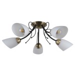 ITALUX STYLOWY ŻYRANDOL PLAFON SUFITOWY CRISTINA PND-6706-5 PATYNA/BLACK
