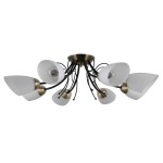 ITALUX STYLOWY ŻYRANDOL PLAFON SUFITOWY CRISTINA PND-6706-8 PATYNA/BLACK