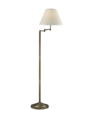 stylowa klasyczna lampa podłogowa przegubowa hotel z abażurem patyna do salonu sypialni.jpg