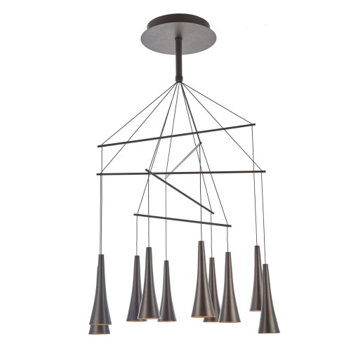  ITALUX NOWOCZESNY ŻYRANDOL LED LUCA MD16115-10A COFFEE