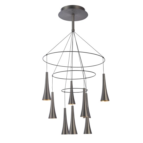 ITALUX NOWOCZESNY ŻYRANDOL LED LUCA MD16115-9A COFFEE