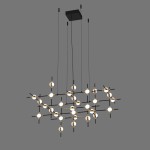 ITALUX NOWOCZESNY DESIGNERSKI ŻYRANDOL LED PROVENZA MD18001067-30A BLACK/GOLD