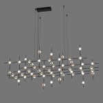 ITALUX NOWOCZESNY DESIGNERSKI ŻYRANDOL LED PROVENZA MD18001067-55A BLACK/GOLD