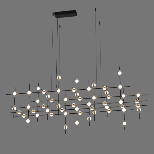 ITALUX NOWOCZESNY DESIGNERSKI ŻYRANDOL LED PROVENZA MD18001067-55A BLACK/GOLD