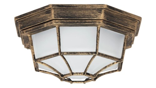 RABALUX ZEWNĘTRZNA LAMPA SUFITOWA PLAFON IP43 8376 MILANO GOLD