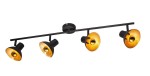 GLOBO INDUSTRIALNA LISTWA SPOT 4-REFLEKTOROWY LOTTE 54001-4 BLACK/GOLD
