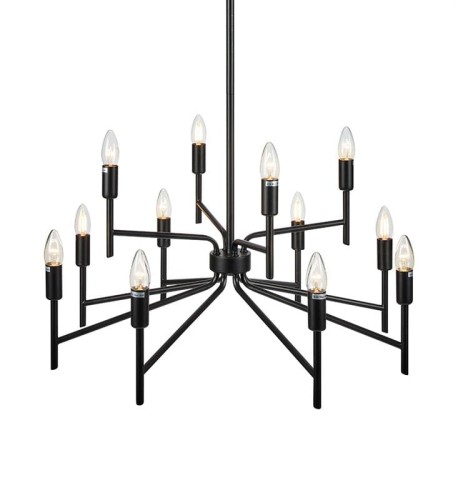 MARKSLOJD STYLOWY ŻYRANDOL ŚWIECZNIKOWY 108107 REGENT 12L BLACK