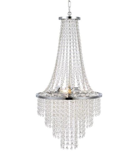 MARKSLOJD STYLOWY ŻYRANDOL KRYSZTAŁOWY 108125 ALLINGTON CHROM/CLEAR