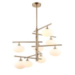 ITALUX NOWOCZESNY ŻYRANDOL LAMPA SUFITOWA FIORENZO MDM3661-8 BRO+W