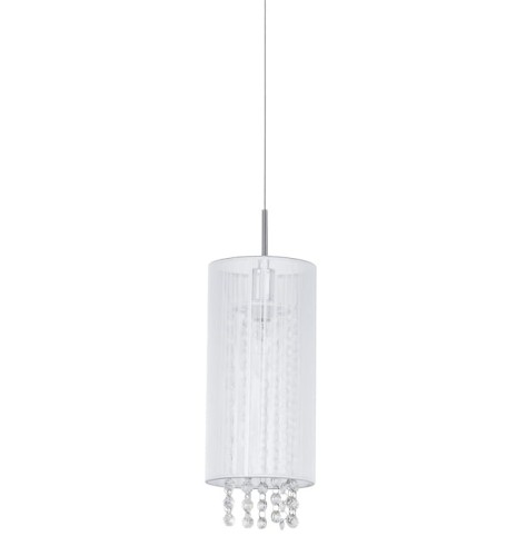 ITALUX ABAŻUROWA LAMPA WISZĄCA Z KRYSZTAŁKAMI LANA MDM1787/1 WH WHITE