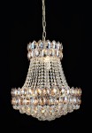 E-STAR STYLOWY ŻYRANDOL KRYSZTAŁOWY GLAMOUR BELAGIO 9 GOLD/AMBER