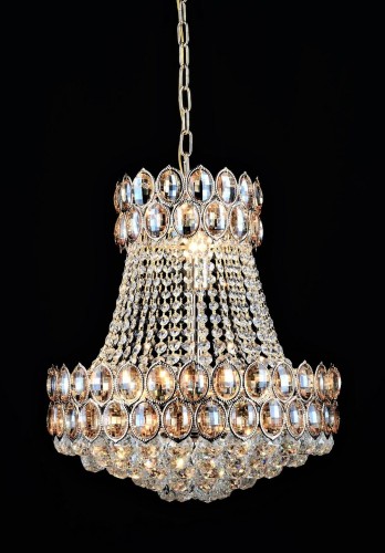 E-STAR STYLOWY ŻYRANDOL KRYSZTAŁOWY GLAMOUR BELAGIO 9 GOLD/AMBER
