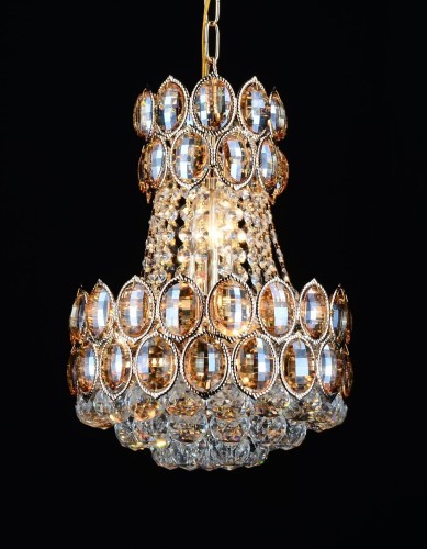 E-STAR STYLOWY ŻYRANDOL KRYSZTAŁOWY GLAMOUR BELAGIO 6 GOLD/AMBER