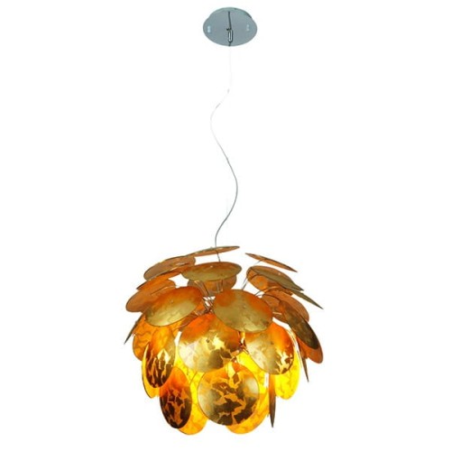 K-POL NOWOCZESNY ŻYRANDOL ALIKANTE 4xE27 ZŁOTY/CHROM