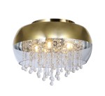 GLOBO NOWOCZESNA LAMPA SUFITOWA PLAFON Z KRYSZTAŁAMI KALLA 15838D GOLD