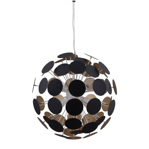 ITALUX NOWOCZESNA LAMPA WISZĄCA MAILONE AD20180/6 BLACK+ GOLD