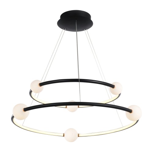 ITALUX NOWOCZESNA LAMPA WISZĄCA ŻYRANDOL LED LOZANNA PND-20112035-2A-BL BLACK