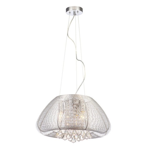 ITALUX NOWOCZESNA LAMPA WISZĄCA Z KRYSZTAŁKAMI LYNA MDM2234-3 SILVER