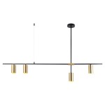 ITALUX NOWOCZESNA LAMPA SUFITOWA BELMONTE PND-9152-4 BLACK/GOLD