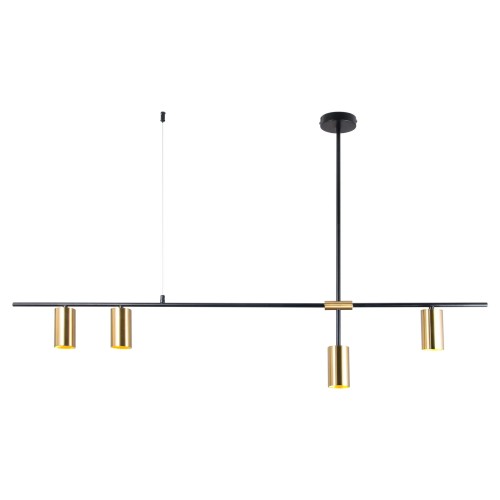 ITALUX NOWOCZESNA LAMPA SUFITOWA BELMONTE PND-9152-4 BLACK/GOLD