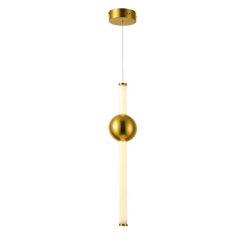 ITALUX NOWOCZESNA LAMPA WISZĄCA ZWIS LED HALLING PND-16357-CA-1 GOLD/COOPER