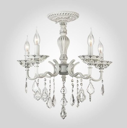 E-STAR STYLOWY ANTYCZNY ŻYRANDOL K RYSZTAŁOWY Z ORNAMENTEM DON VITO 5 WH /ostatnia sztuka/.