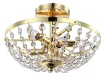 GLOBO PLAFON KRYSZTAŁOWY CARDINALIS 6xE14 47006-6 ZŁOTY